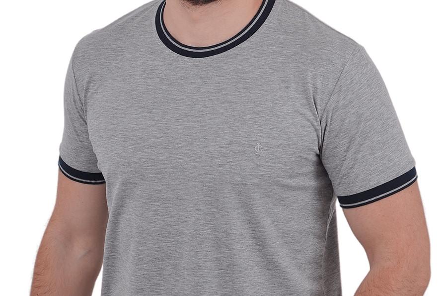 Футболка чоловіча Le Gutti 23-1734-03 XL Сірий - фото 5