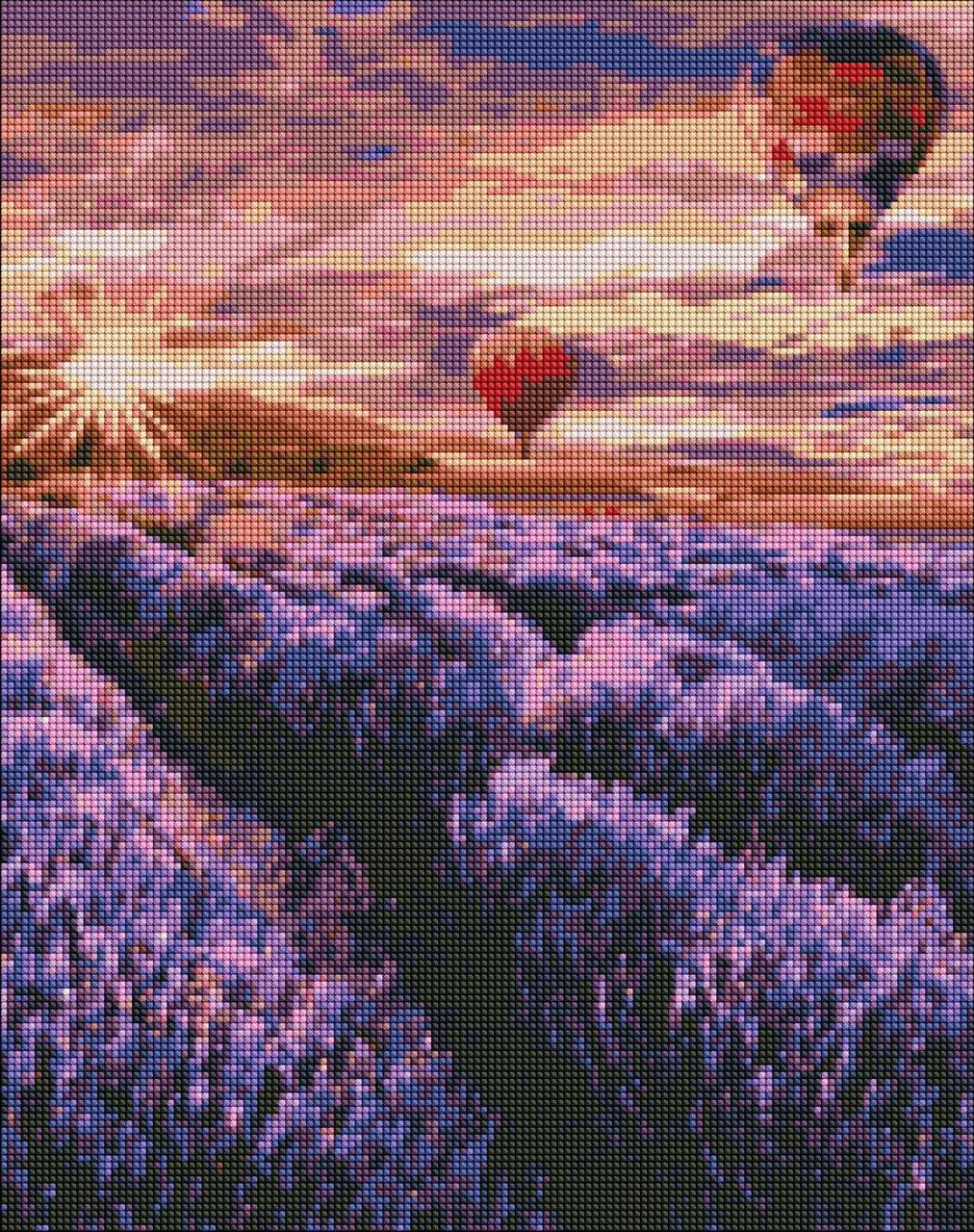 Алмазная мозаика Идейка Цветущая лаванда Прованса AMO7188 холст на подрамнике 40x50 см (1660698327)