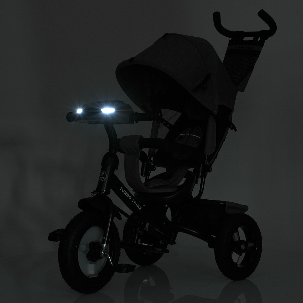 Велосипед трехколесный Turbo Trike MT 1006-5 с родительской ручкой Коричневый - фото 6 Велосипед трехколесный Turbo Trike MT 1006-5 с родительской ручкой Коричневый - фото 6