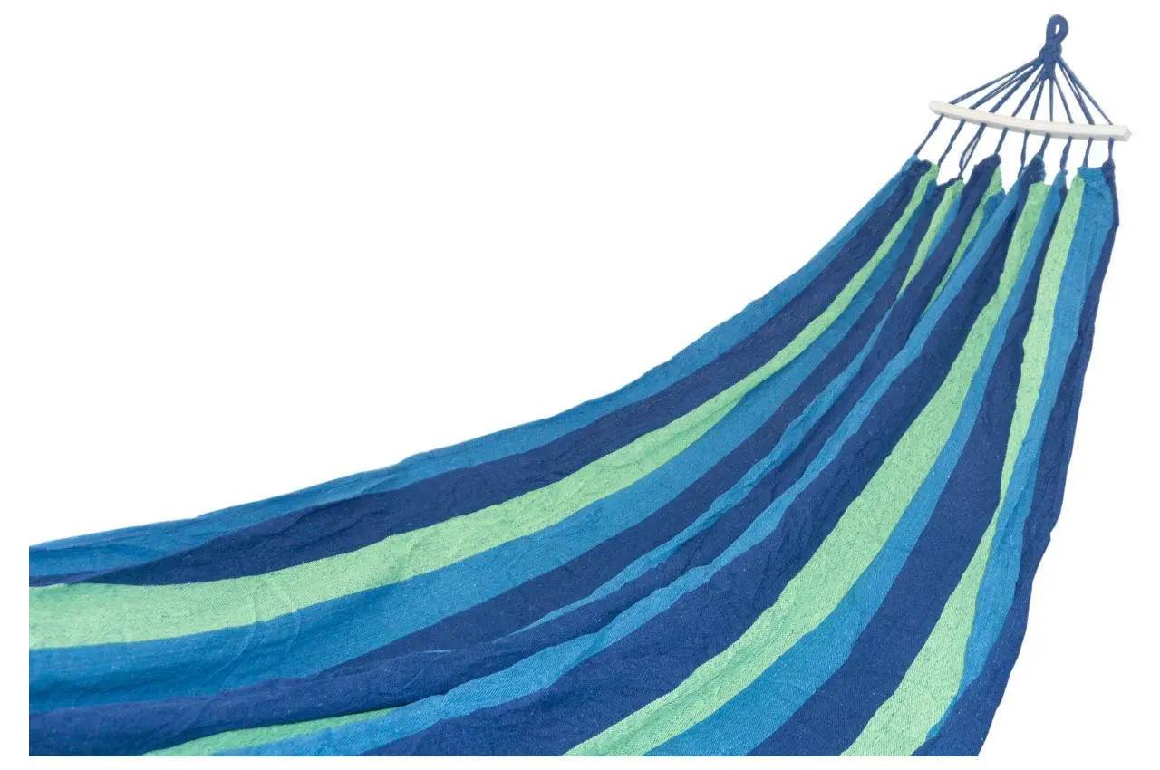 Гамак гавайский подвесной с короткой планкой в мешке поликотон в мексиканском стиле 190х80 см Синий (2079276484) - фото 5