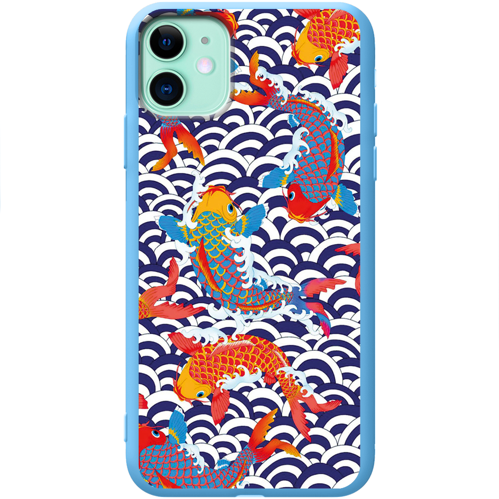 Чехол Boxface iPhone 11 Koi Fish Голубой силикон (38184-up2477-43042)