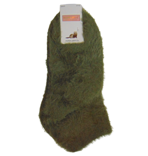 Носки пушистые норковые термо Корона 2625 р. 37-42 Зеленый (1959816072)