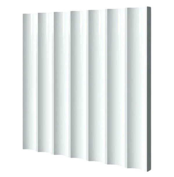3D-панель гіпсова для стін Рейки увігнуті 500x500x21 мм Білий (30219368)