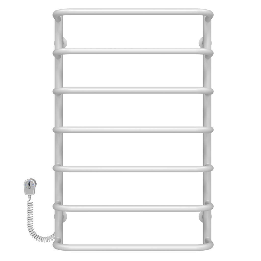 Полотенцесушитель электрический Deffi Стандарт П7 EF16 левое подключение крашеная сталь 500х800 мм Белый (D.SS.80.50.7.EWL5)
