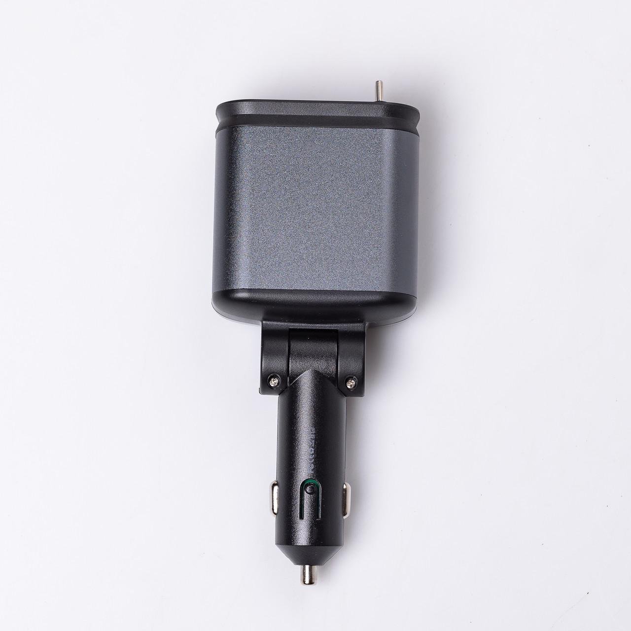 Зарядний пристрій автомобільний LED-проекція зі швидкою зарядкою та висувними кабелями Apple Lightning/USB-С (6836) - фото 10