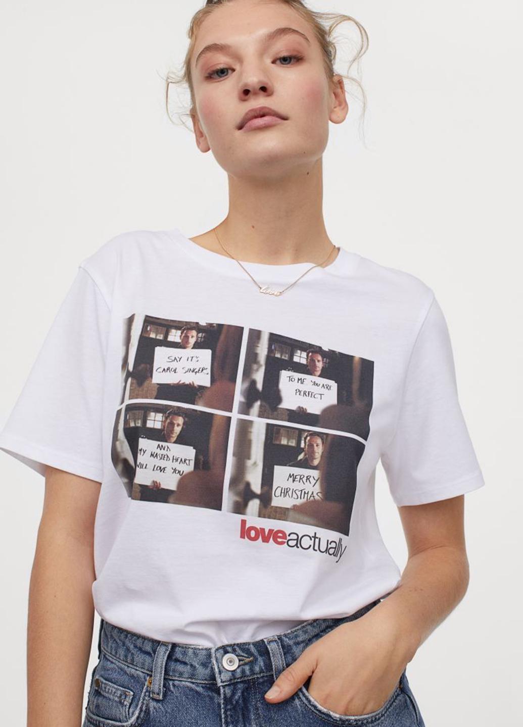 Футболка H&M XS Белый (76247002b42)