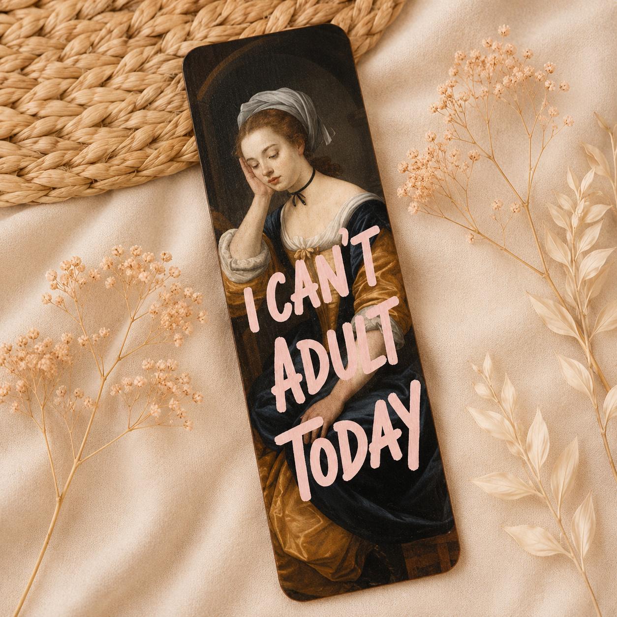 Закладка для книг дерев'яна Vintage Quotes I Can't Today Коричневий (37243089)