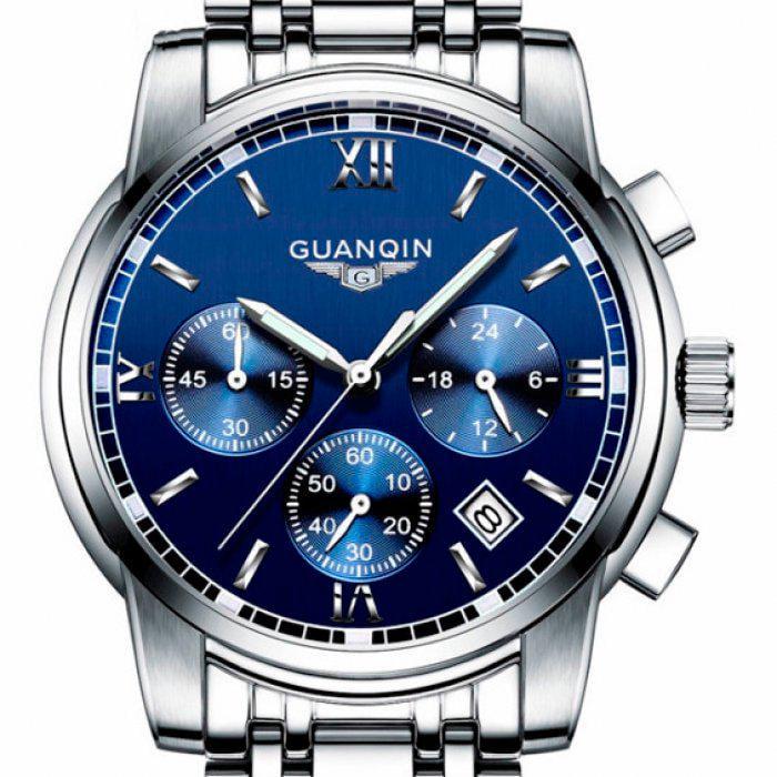 Часы мужские Guanquin Liberty с сапфировым стеклом Серебристый (110-96-8802) Часы мужские Guanquin Liberty с сапфировым стеклом Серебристый (110-96-8802)