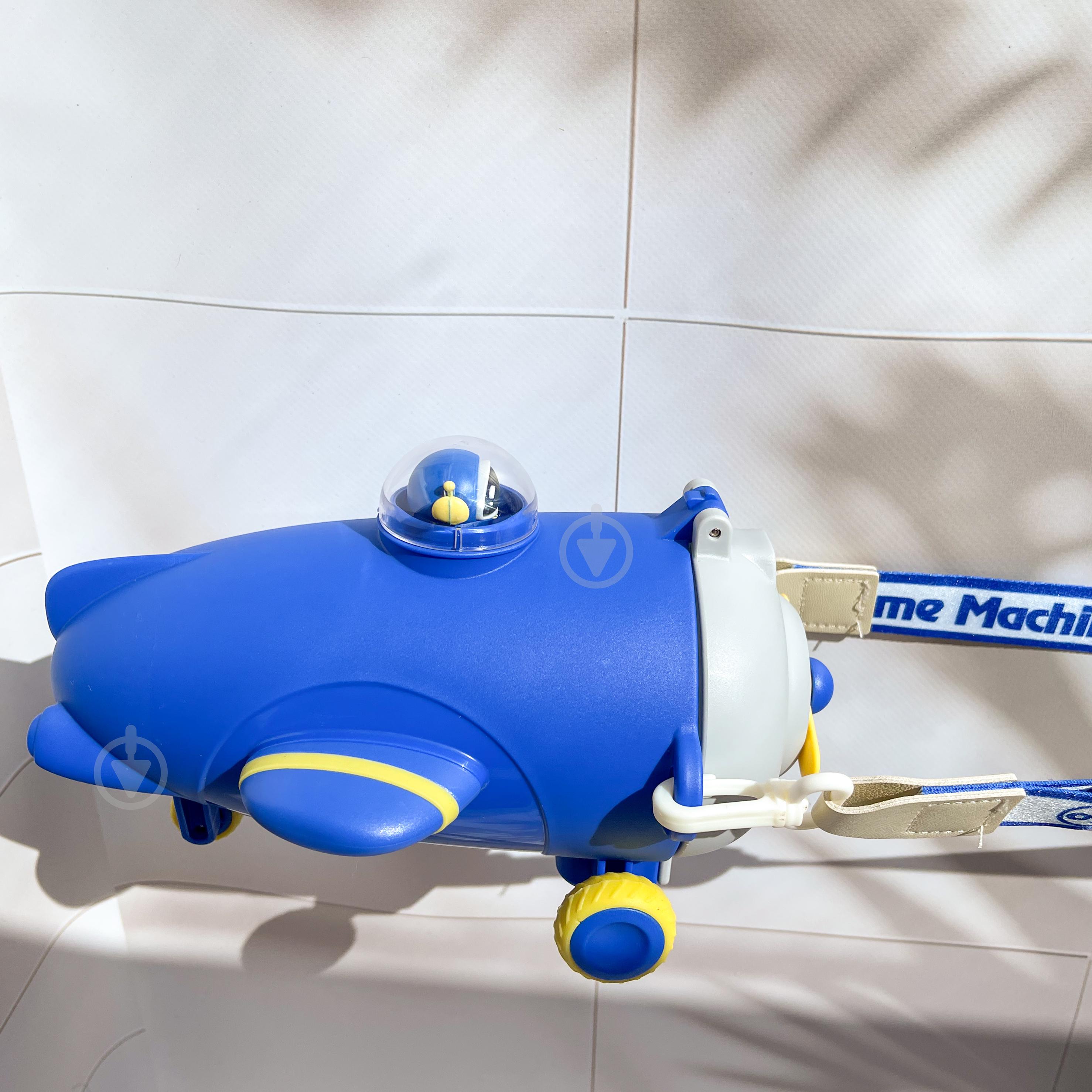 Бутылка для воды детская Ardesto Plane со шнурочком и наклейками 550 мл Синий - фото 5