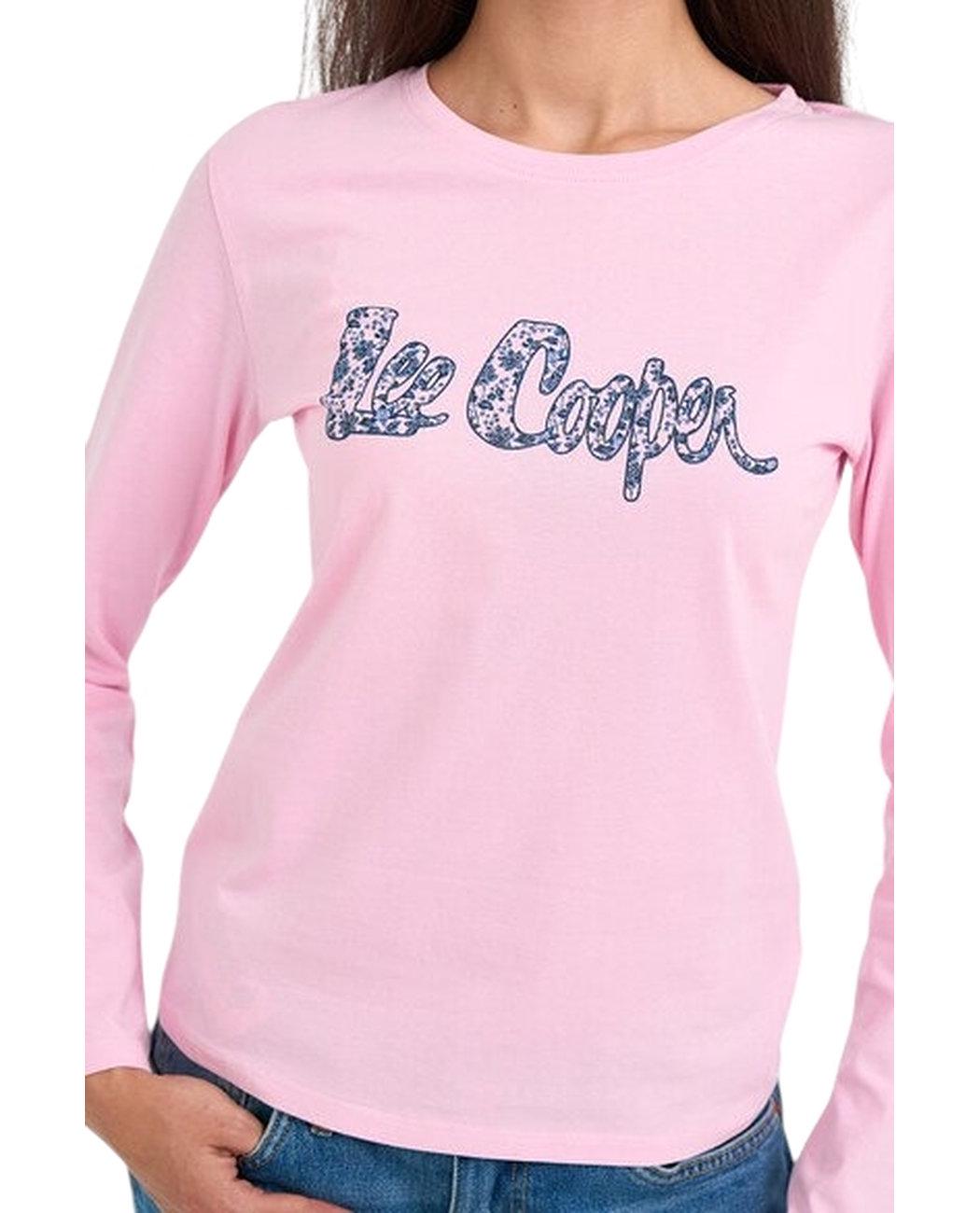 Футболка з довгим рукавом жіноча Lee Cooper 20196181.2809 L Рожевий (5942723123541) - фото 6