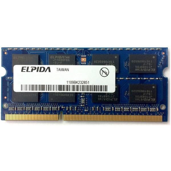 Память Elpida Оперативна пам"ять SODIMM DDR3 1Gb 1333MHz PC3-10600 (EBJ10UE8BDS0-DJ-F)