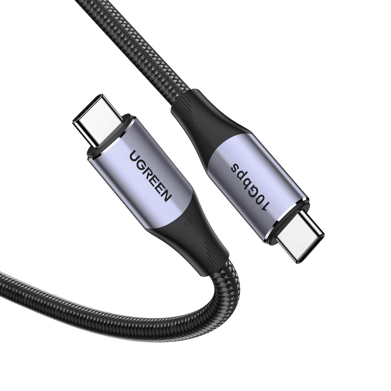 Кабель USB-C/USB-C UGREEN US355 240 Вт/4K 1 м Чорний (80150)