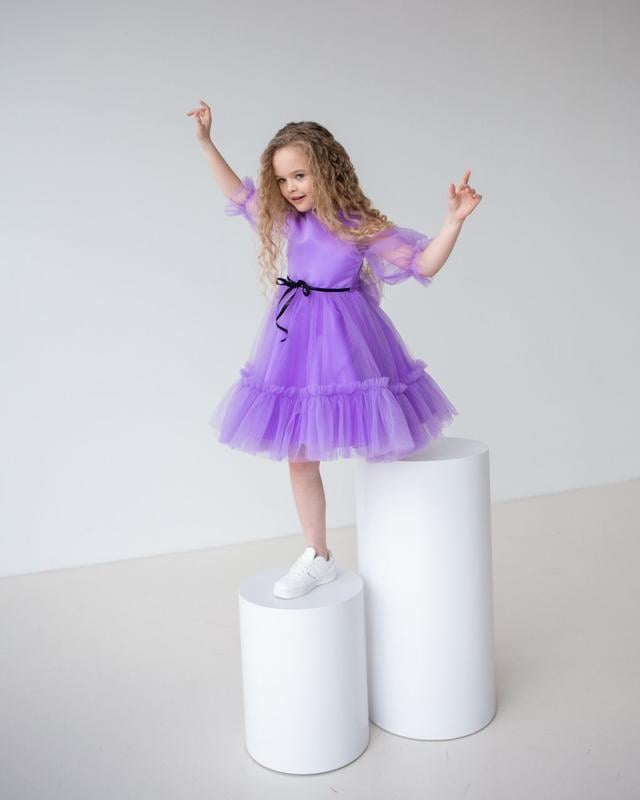Платье праздничное для девочки 104 см Фиолетовый (2229160391) - фото 1 Платье праздничное для девочки 104 см Фиолетовый (2229160391) - фото 1
