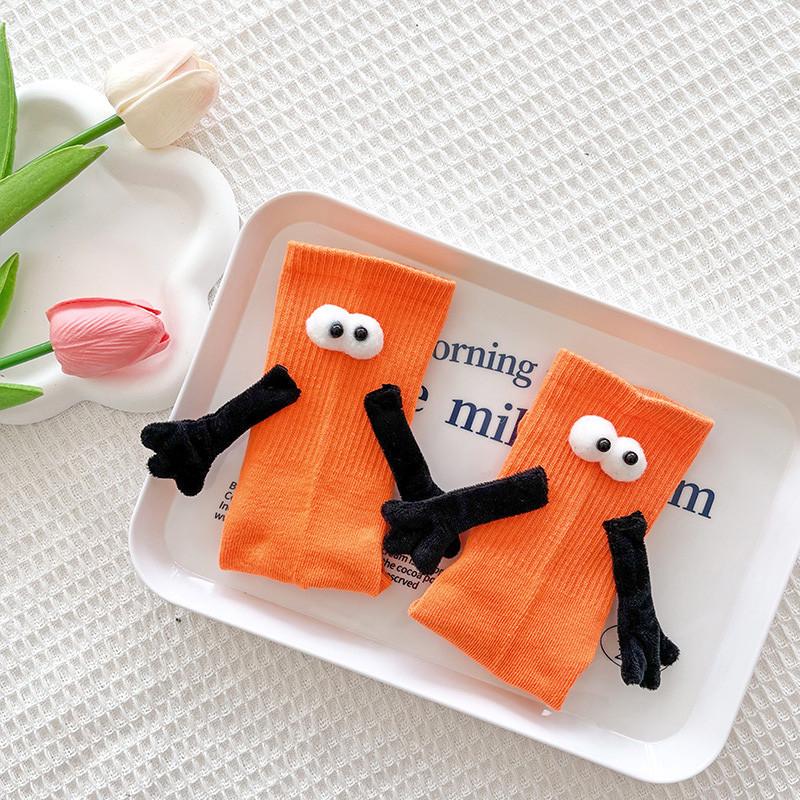 Шкарпетки з очима та магнітними ручками р. 35-41 Помаранчевий (2507) - фото 2