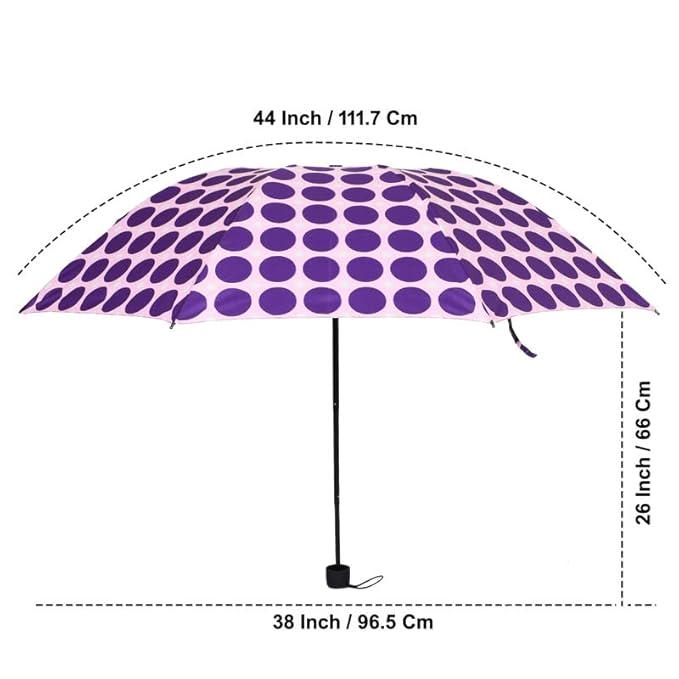 Парасолька складна автомат Dots 8 спиць купол 95 см Violet (28915394) - фото 5