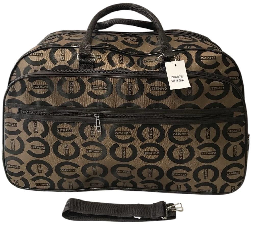 Сумка дорожная ручная кладь с длинным ремнем через плечо Коричневый (8807B)