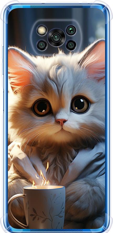 Чехол на Xiaomi Poco X3 Pro White cat (5646sp-2938-42517)