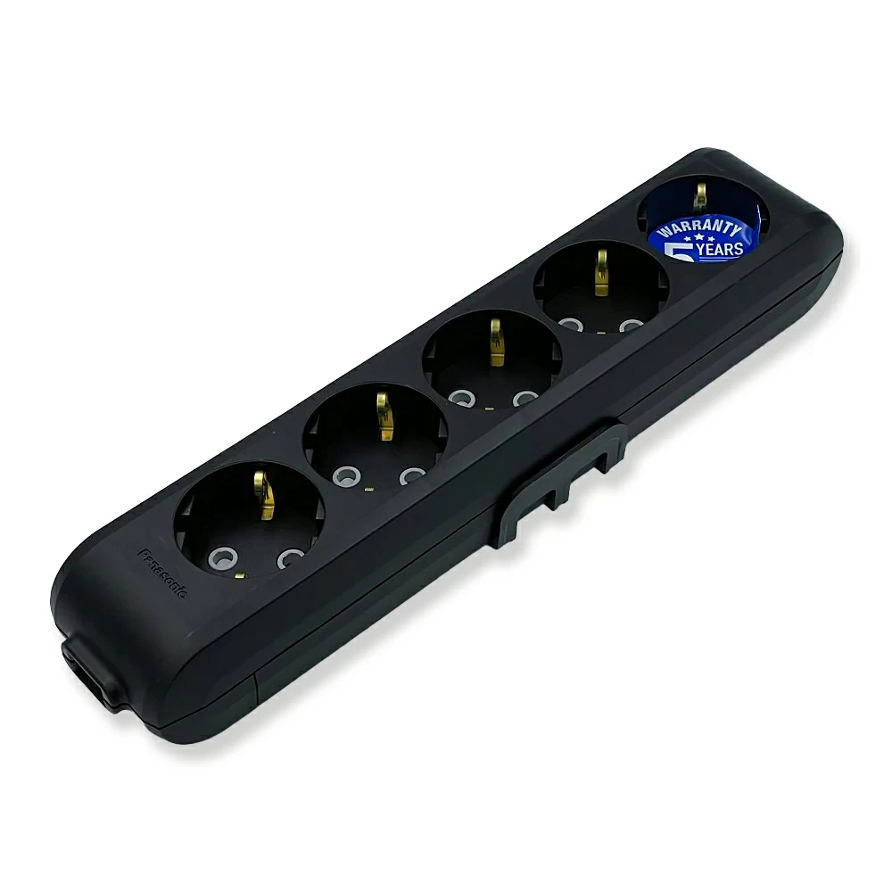 Колодка для подовжувача Panasonic X-tendia 5 розеток із заземленням Чорний (15570-е) Колодка для подовжувача Panasonic X-tendia 5 розеток із заземленням Чорний (15570-е)