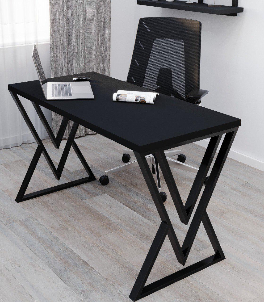 Стол письменный Loft Серия 13 металлический профиль 50х25 мм 1400х700х32 мм Черный (22000099)