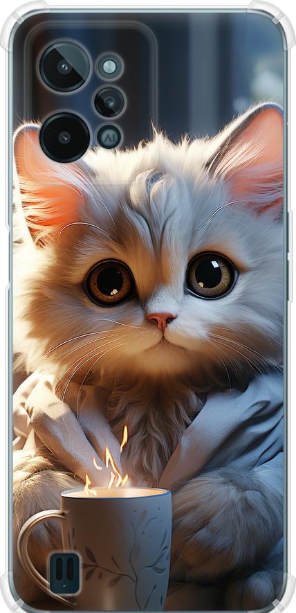 Чехол на Realme C31 White cat (5646sp-2593-42517)