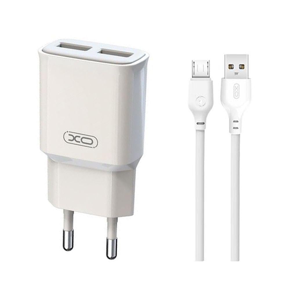Сетевое зарядное устройство Xo L92C 2USB/2,4A MicroUSB White
