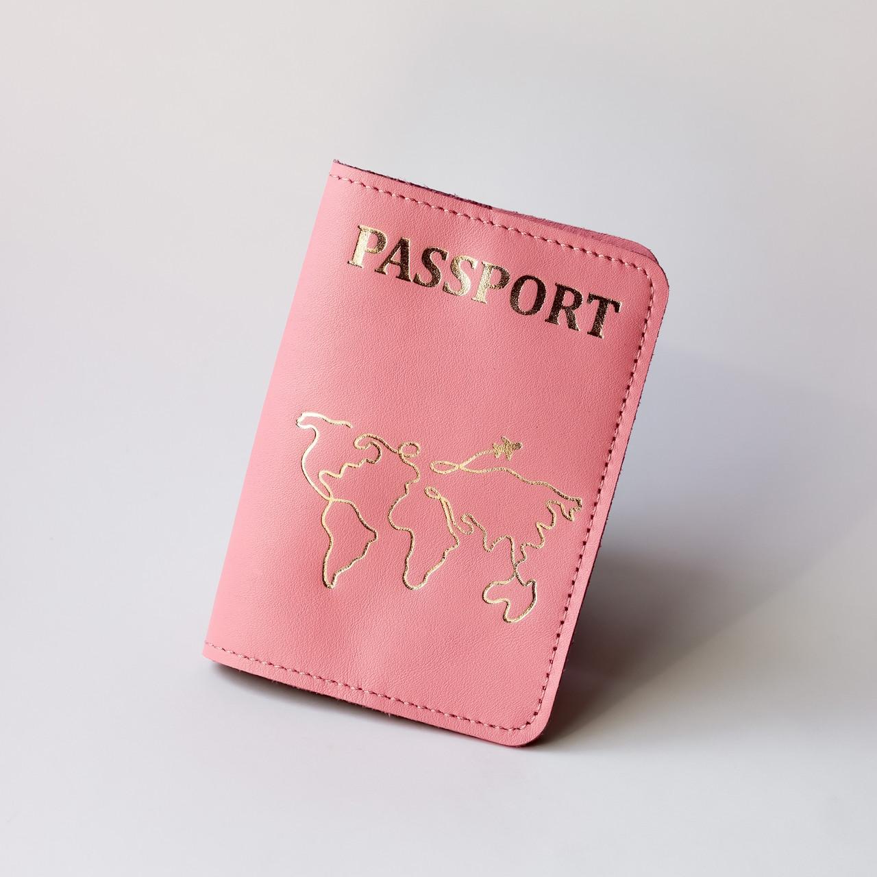 Обкладинка для паспорта Passport карта світу Пудровий/Золотий (2137021269) - фото 4 Обкладинка для паспорта Passport карта світу Пудровий/Золотий (2137021269) - фото 4