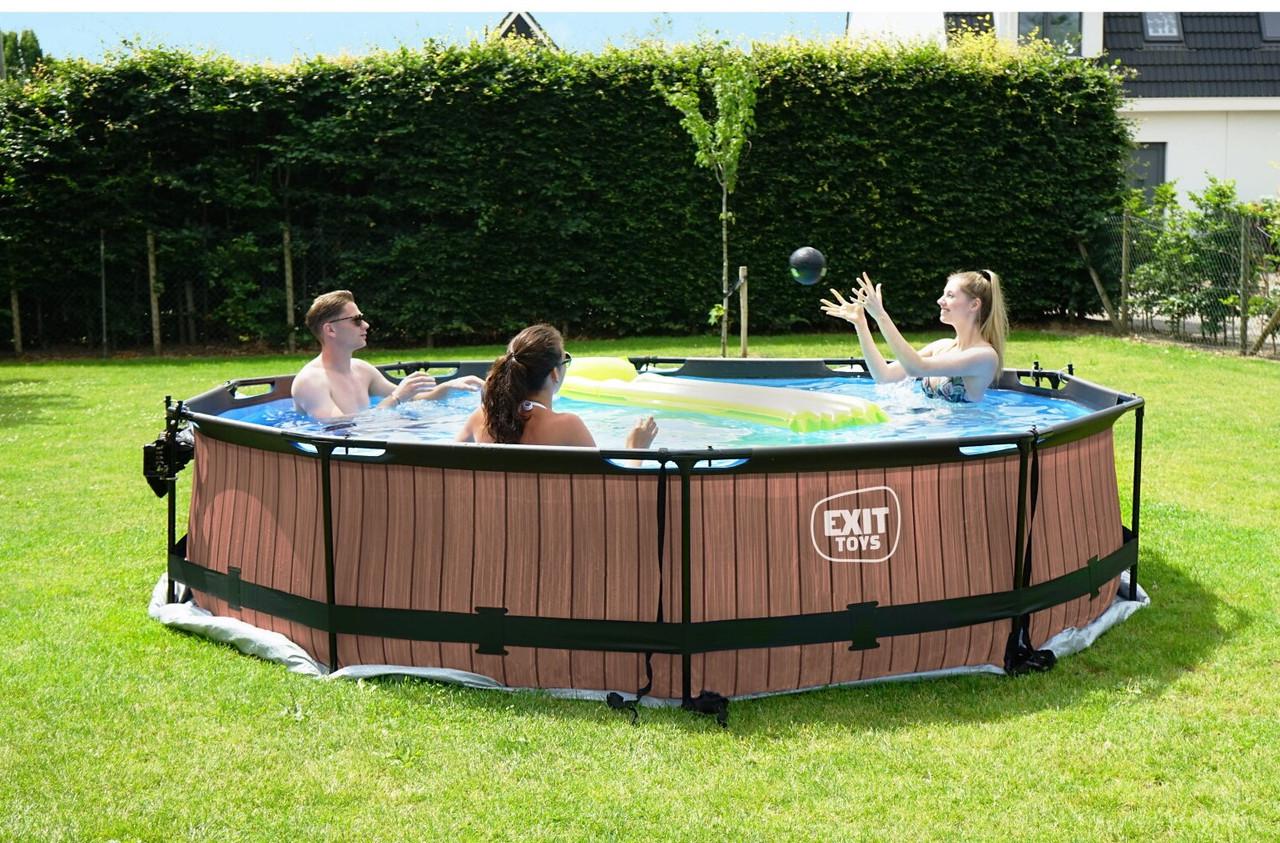 Бассейн каркасный Exit Toys с наземным куполом 360х76 см Дерево (2448918038) - фото 9 Бассейн каркасный Exit Toys с наземным куполом 360х76 см Дерево (2448918038) - фото 9