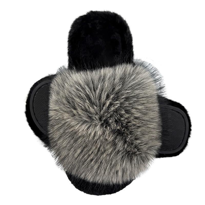 Комнатные тапочки женские пушистые 80143-4 p. 40 25,5-26 см Светло-серый