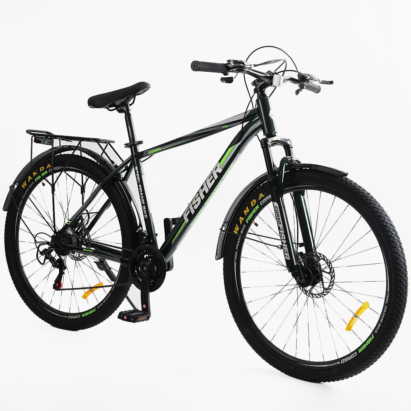 Велосипед горный Corso Fisher 29" с багажником рама 19" Серый - фото 2