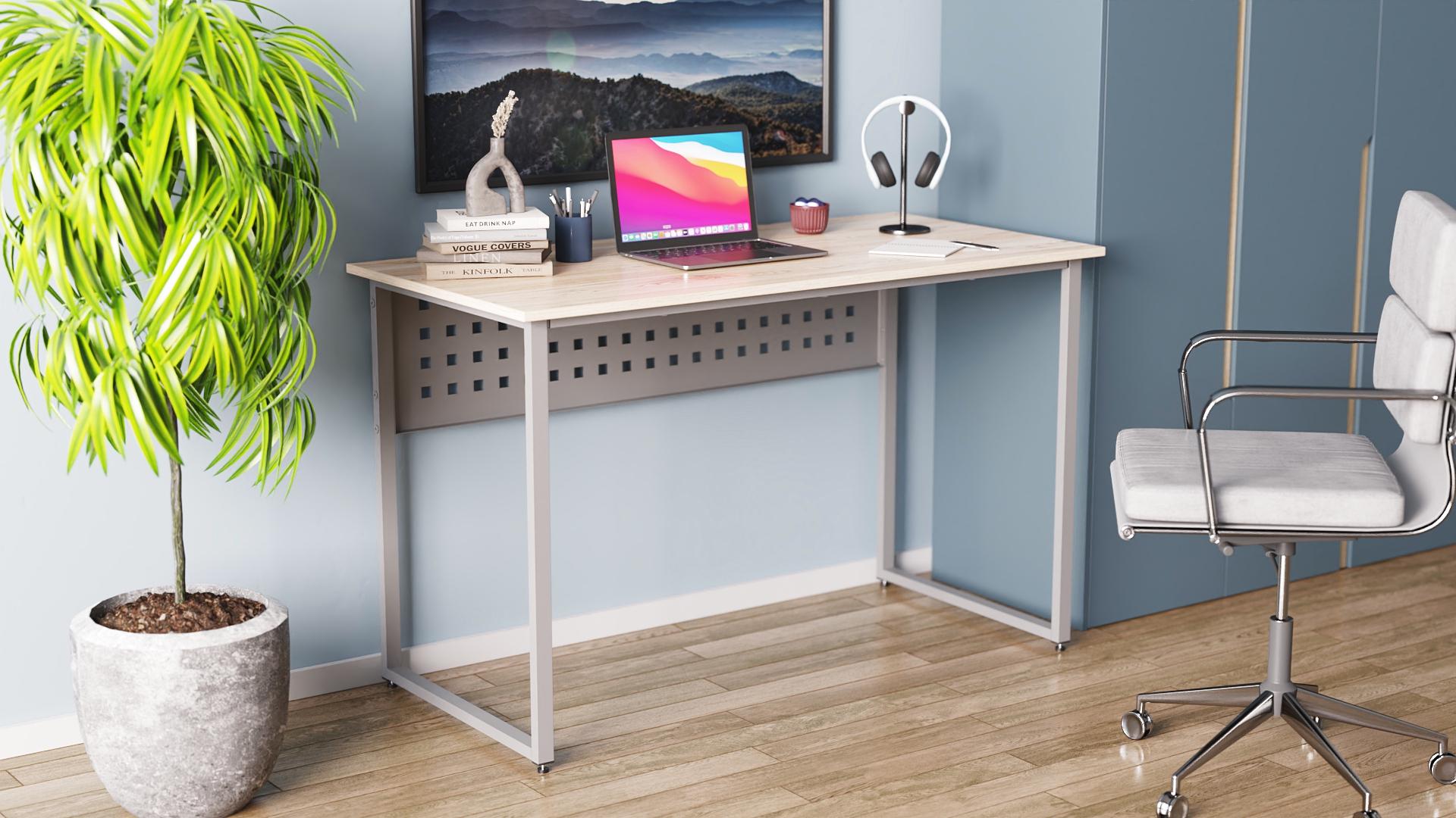 Стол компьютерный Ferrum-decor Майк ДСП 16 мм 75x100x60 см Серый/Дуб Сан-Марино (FRD-101770)