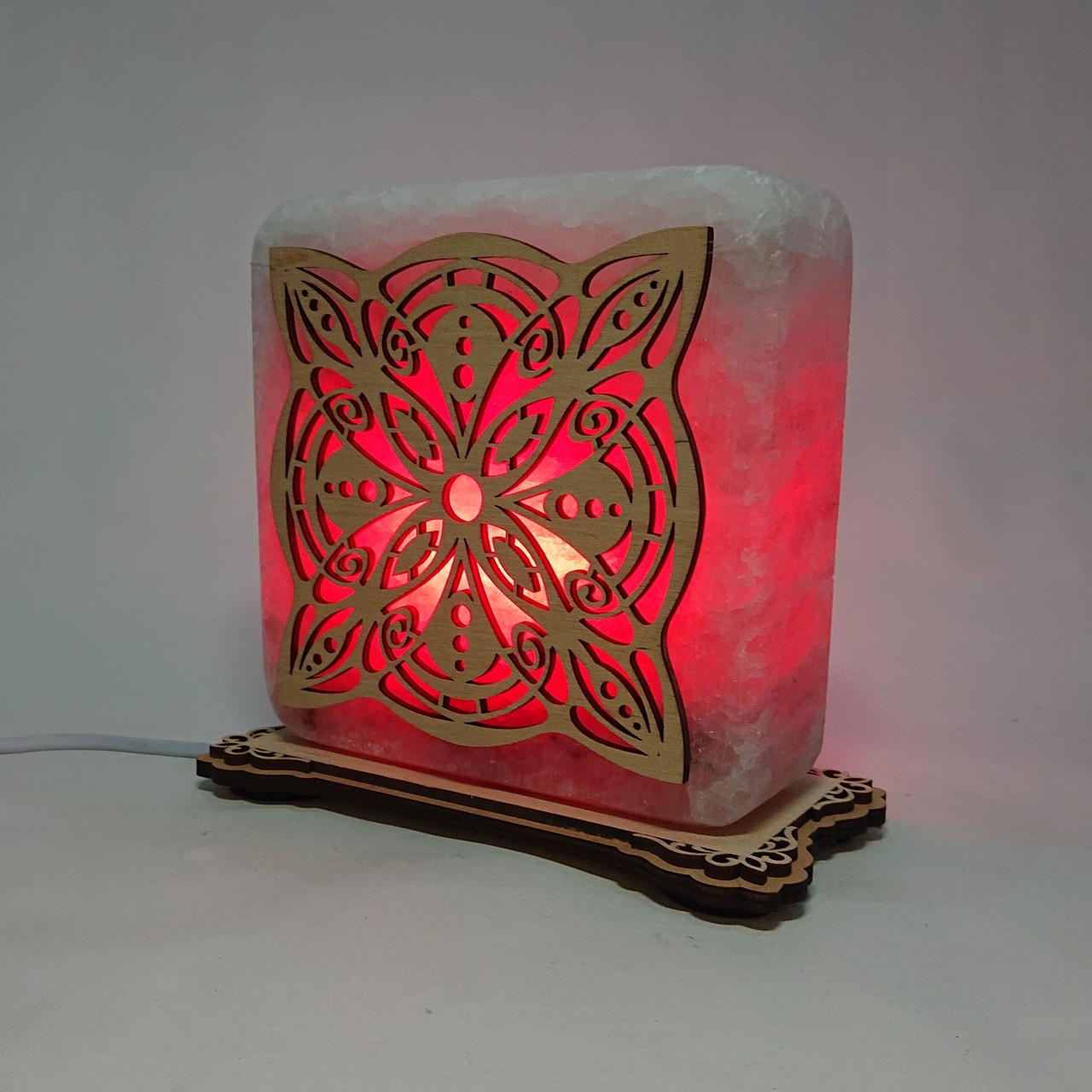 Соляной светильник Узор-10 (k-0020-r)