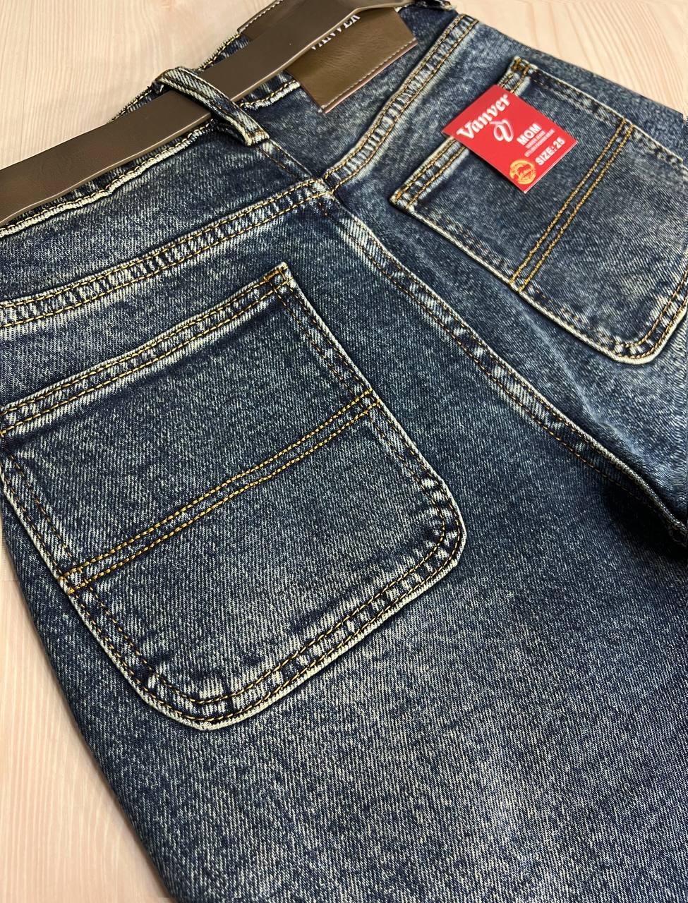 Джинси жіночі Vanver 8206 skater jeans широкі з ременем р. 25 66 см 97 см Синій - фото 8