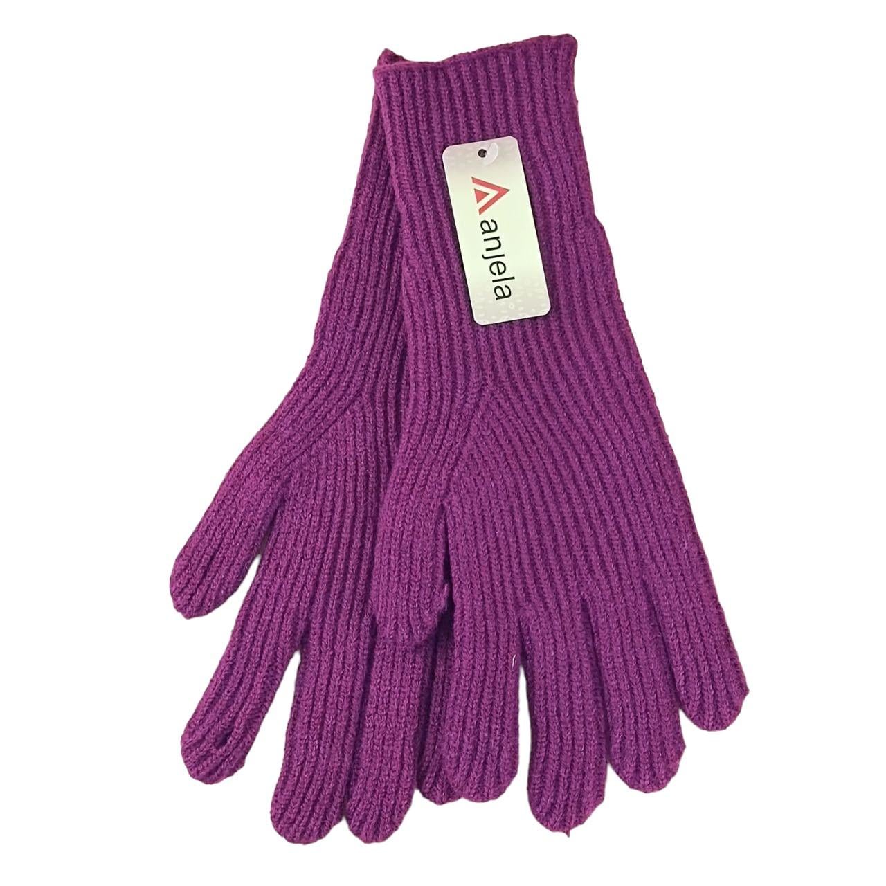 Перчатки женские с дыркой для пальца удлиненные S-L Пурпурный (47161)