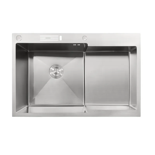 Мойка MIXXUS MH7849L-HK Nano-Silver Глубокое крыло с подставкой под ножи из нержавеющей стали (MX1935)