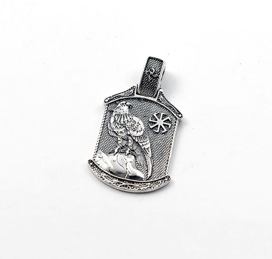 Кулон оберег Maxi Silver 8587 Коловрат с деревом жизни (88587)