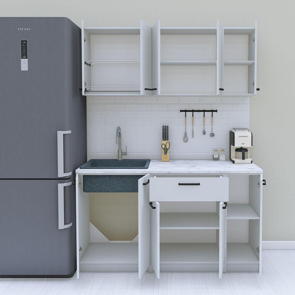 Кухня готовая 1,5 м 150 см Светло-серый (МП45) - фото 2