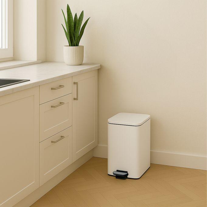 Мусорное ведро с педалью Relaxdays Soft-Close стальное для бумаги и пластика с 20 мешками 20 л 40x28x34 см - фото 6 Мусорное ведро с педалью Relaxdays Soft-Close стальное для бумаги и пластика с 20 мешками 20 л 40x28x34 см - фото 6