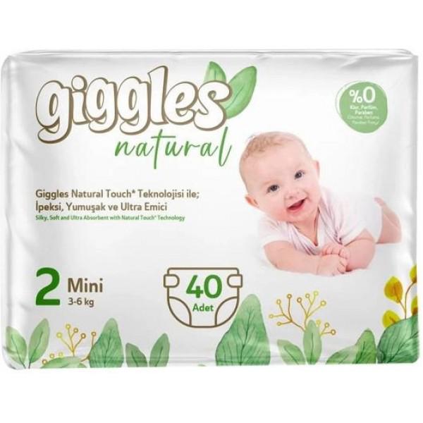 Подгузники детские Giggles Natural 2 Mini 3-6 кг 40 шт.