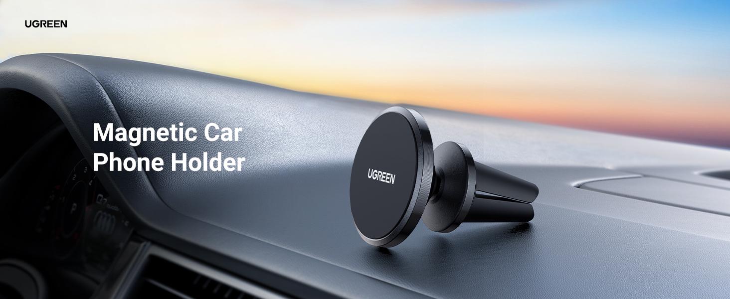 Держатель для телефонов в машину UGREEN LP743 Magsafe не блокирующий вентиляционное отверстие усиленный магнитный Black (25425) - фото 11 Держатель для телефонов в машину UGREEN LP743 Magsafe не блокирующий вентиляционное отверстие усиленный магнитный Black (25425) - фото 11