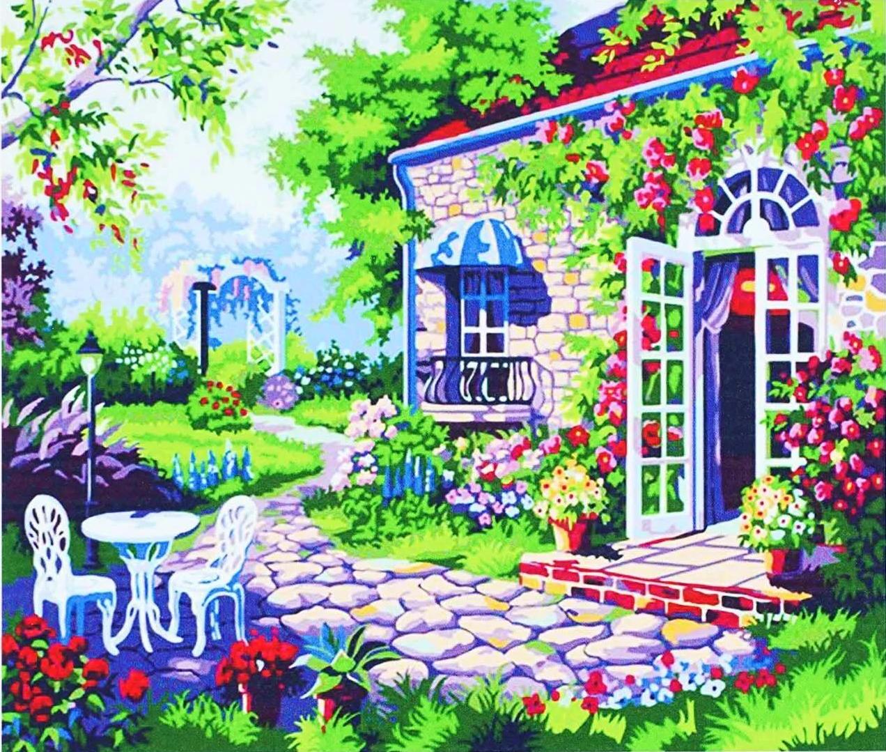 Алмазна мозаїка-картина за номерами TK Group B 78701/30 Заміський будиночок в коробці 40х50 см (24711071)