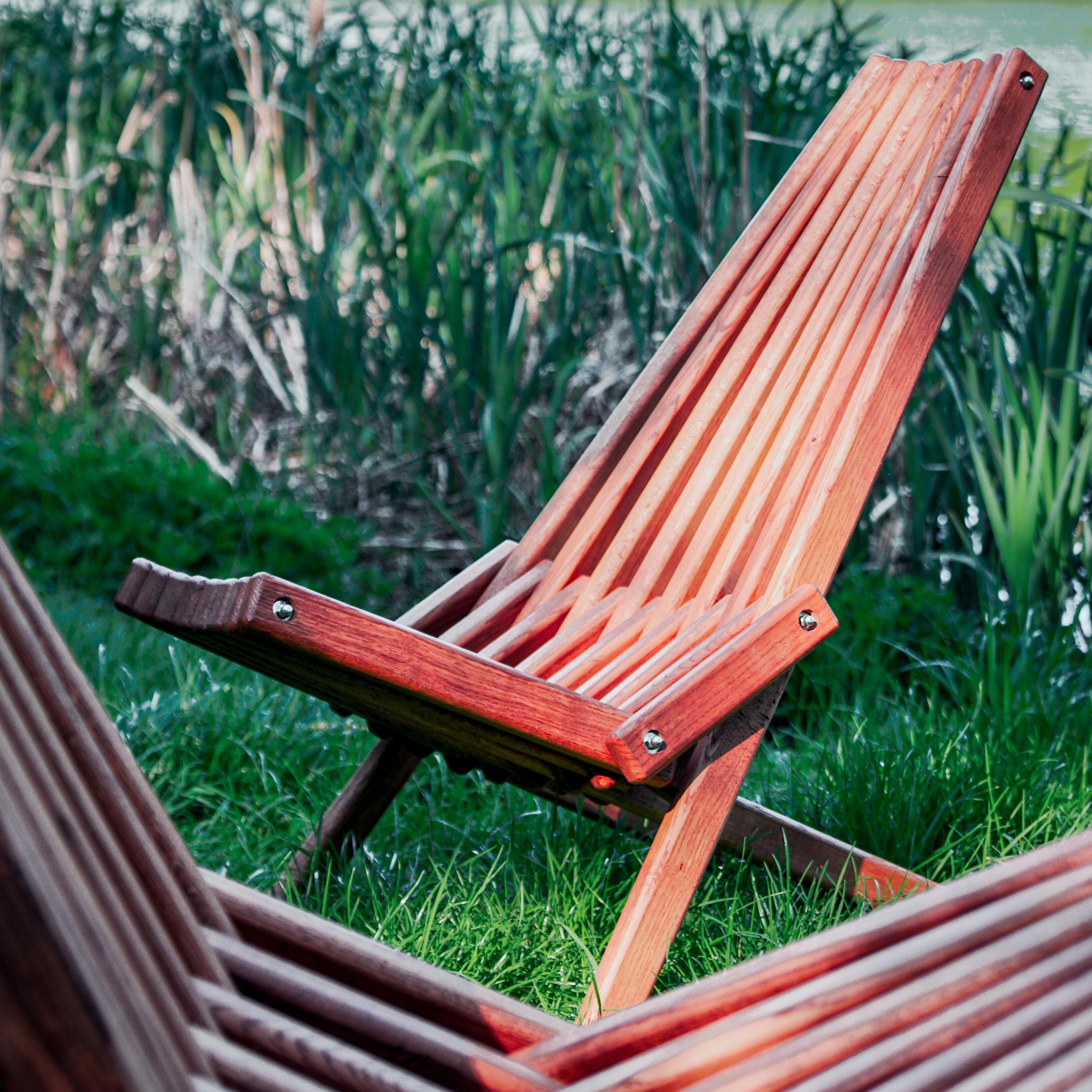 Шезлонг дубовий RELAX WOOD KENTUCKY Коричневий (15257312) - фото 1