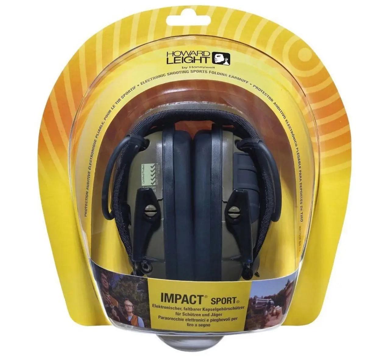 Наушники активные шумоподавляющие Impact Sport Howard Leight by Honeywell NRR 22дБ black/green