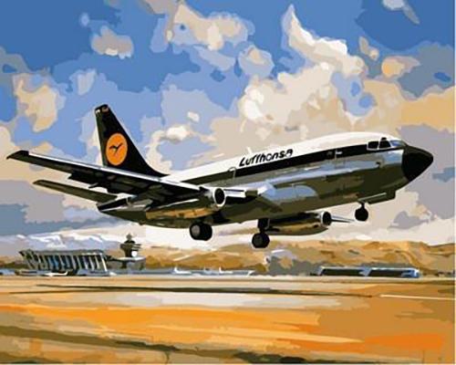 Картина по номерам Babylon Боинг 737 Люфтганза 40x50 см (skl-VP828)