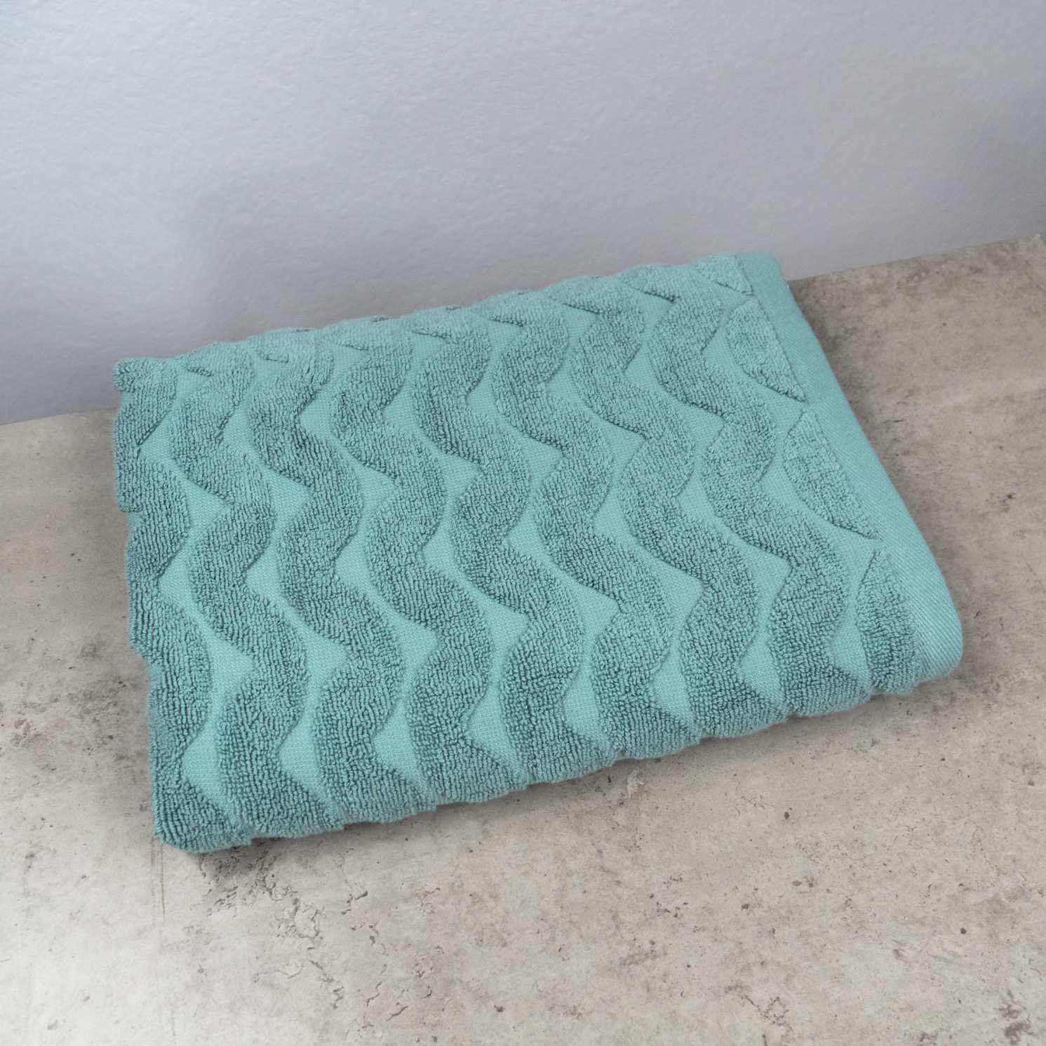 Полотенце для лица и рук GM Textile Волна жаккардовое 50х90 см Мятный (500-90-wave-mint)