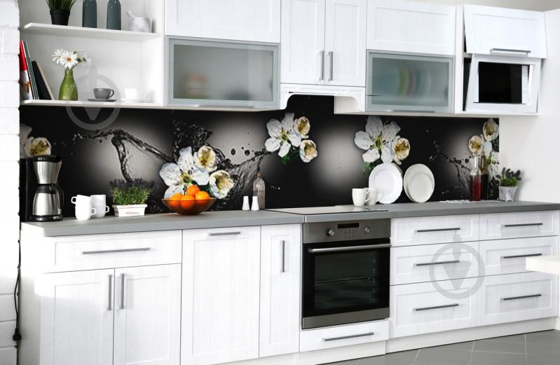 Скинали на кухню Zatarga «Цветочный всплеск» 600х2500 мм виниловая 3Д наклейка кухонный фартук самоклеящаяся Скинали на кухню Zatarga «Цветочный всплеск» 600х2500 мм виниловая 3Д наклейка кухонный фартук самоклеящаяся