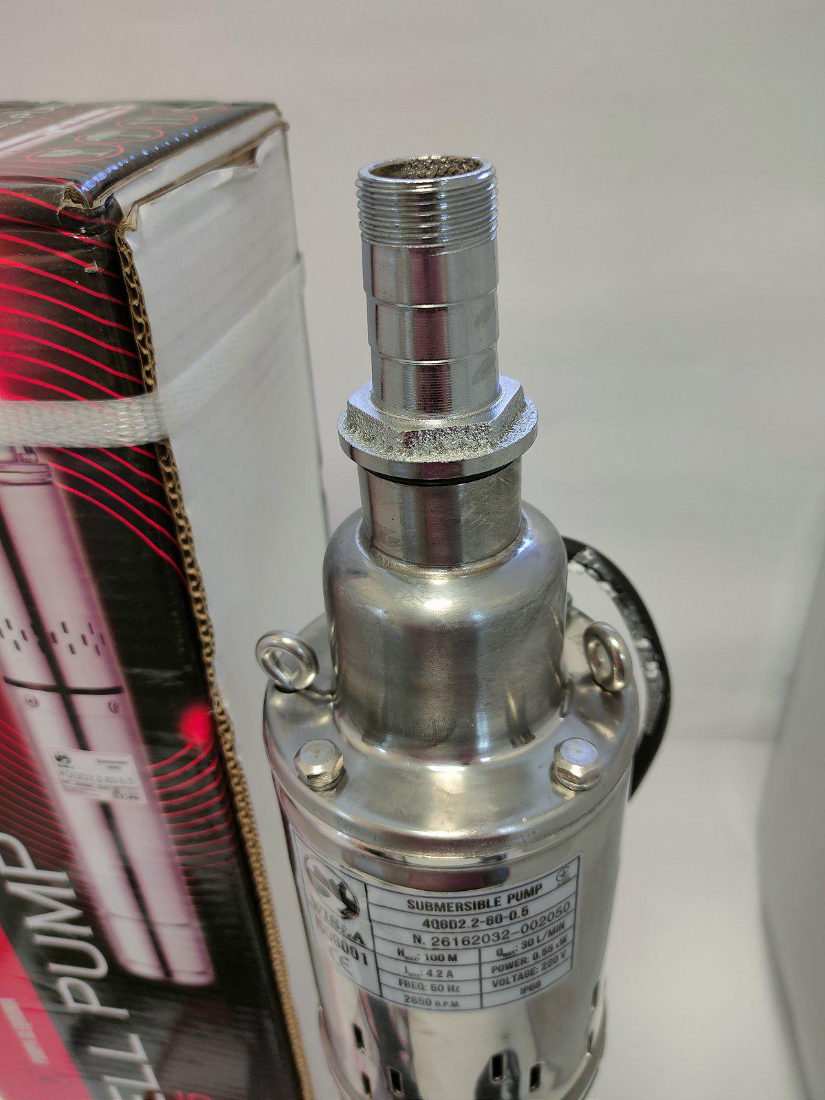 Насос шнековый глубинный для скважины/полива Wisla 4QGD 2,2-60 0,55kW - фото 3