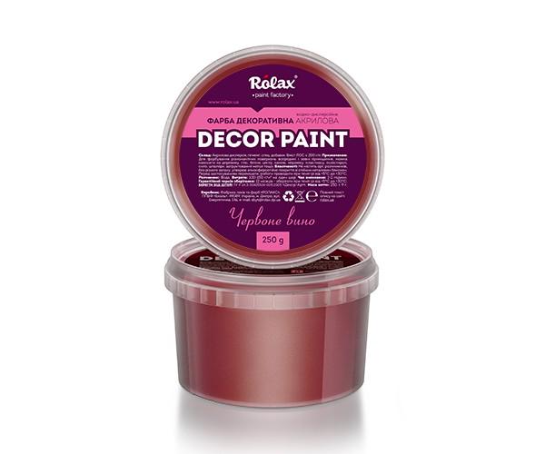 Фарба декоративна акрилова DECOR PAINT 0,25 кг Червоне вино (6816) - фото 2