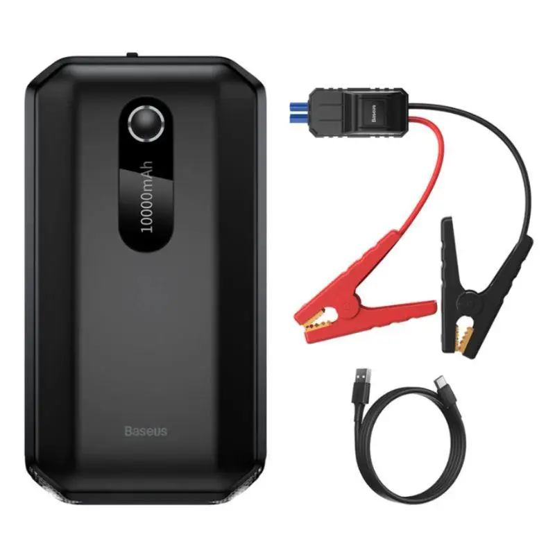 Пусковий пристрій імпульсний BASEUS Jump Starter 12В 1000А для акумуляторів батарей 10 Аг (CGNL020101)