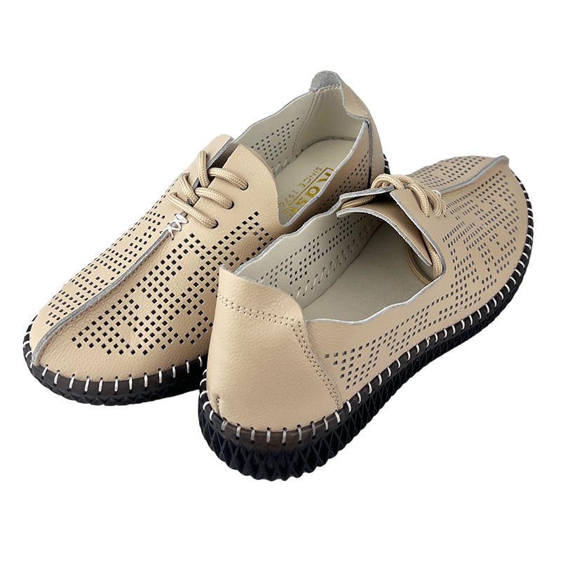 Мокасины женские перфорированная кожа 1035-6 р. 37 23,5 см Бежевый - фото 3