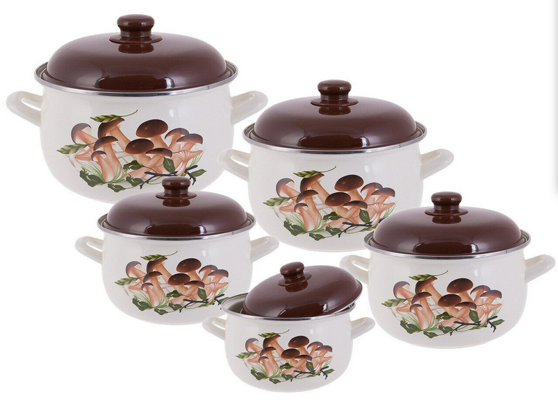 Набор эмалированных кастрюль Edenberg 10 пр. (EB-1880) Набор эмалированных кастрюль Edenberg 10 пр. (EB-1880)